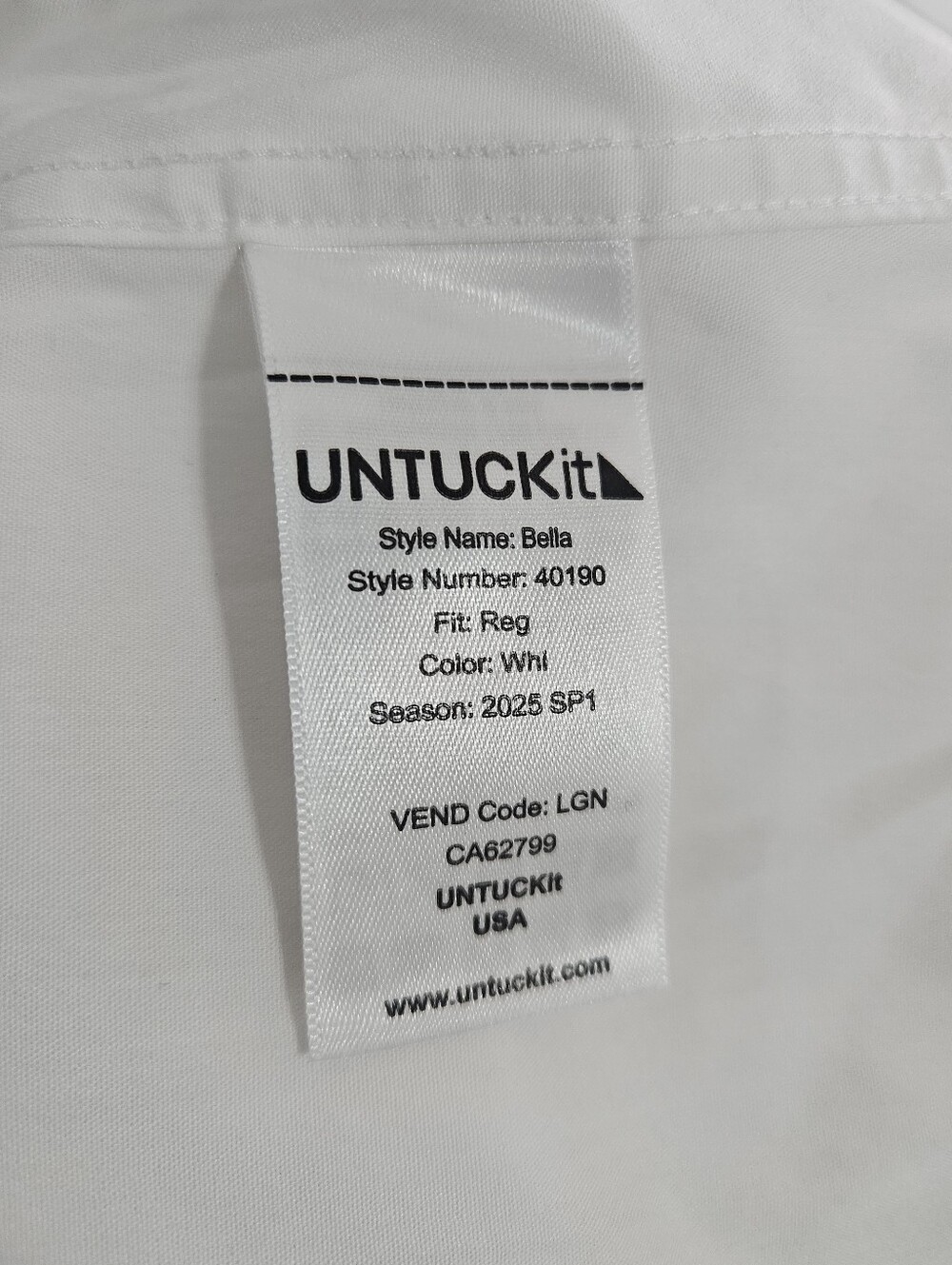 NWT Untuckit Wrinkle-Free Classic Fit Isabella Shirt Size 6 - Picture 6 of 10